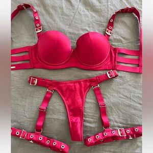 Meshki Alison satin lingerie set